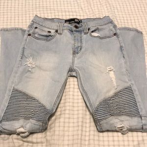 Light wash jeans